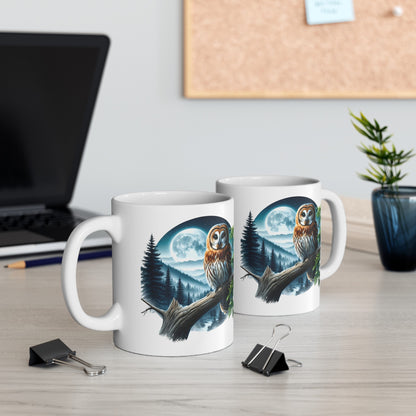 Mystical Owl Mug Collection - Magical Forest Owl Art, Multiple Sizes - Ideal Gift for Nature Enthusiasts