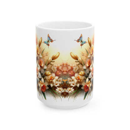 Birth Flower Mug, March - Jonquil, Warmth of Affection