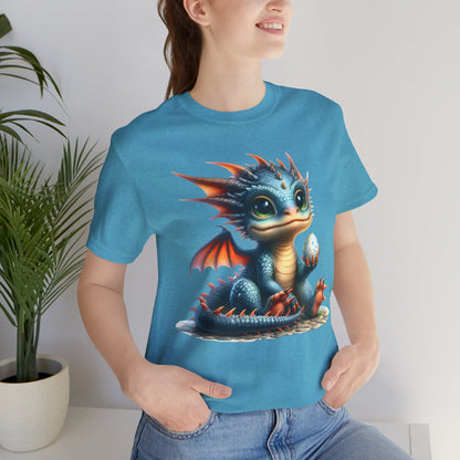 Baby Dragon T-Shirt - Whimsical Creature Art Tee, Unisex, Soft Cotton - Perfect for Fantasy and Dragon Enthusiasts